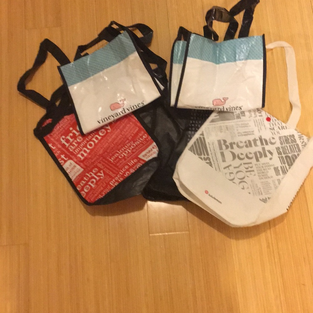 Lululemon bags and Vineyard vines bags